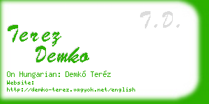 terez demko business card